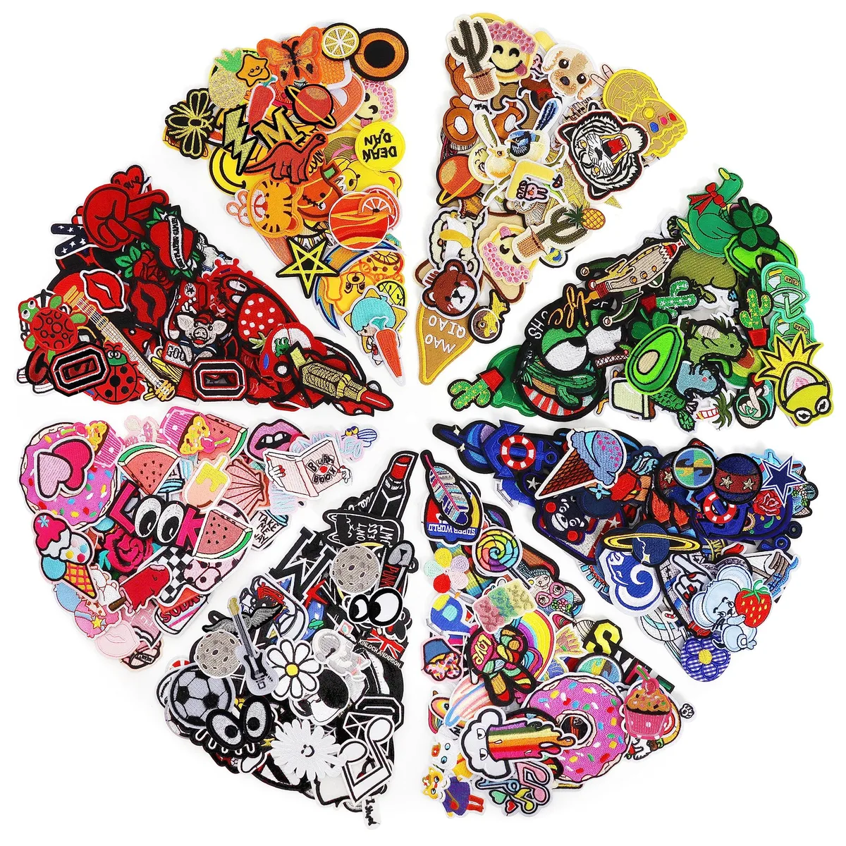  NICEVINYL Random Patches NV-ZYZ0001s 72pcs Iron-on Sewing Accessories — product photo