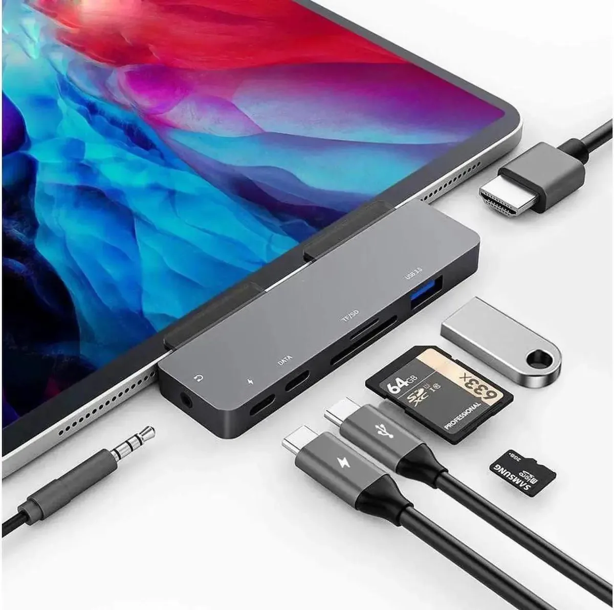 SMUGDESK SMUGDESK 7-in-1 USB C Hub for iPad Pro 2018/2019 11/12.9 — product photo