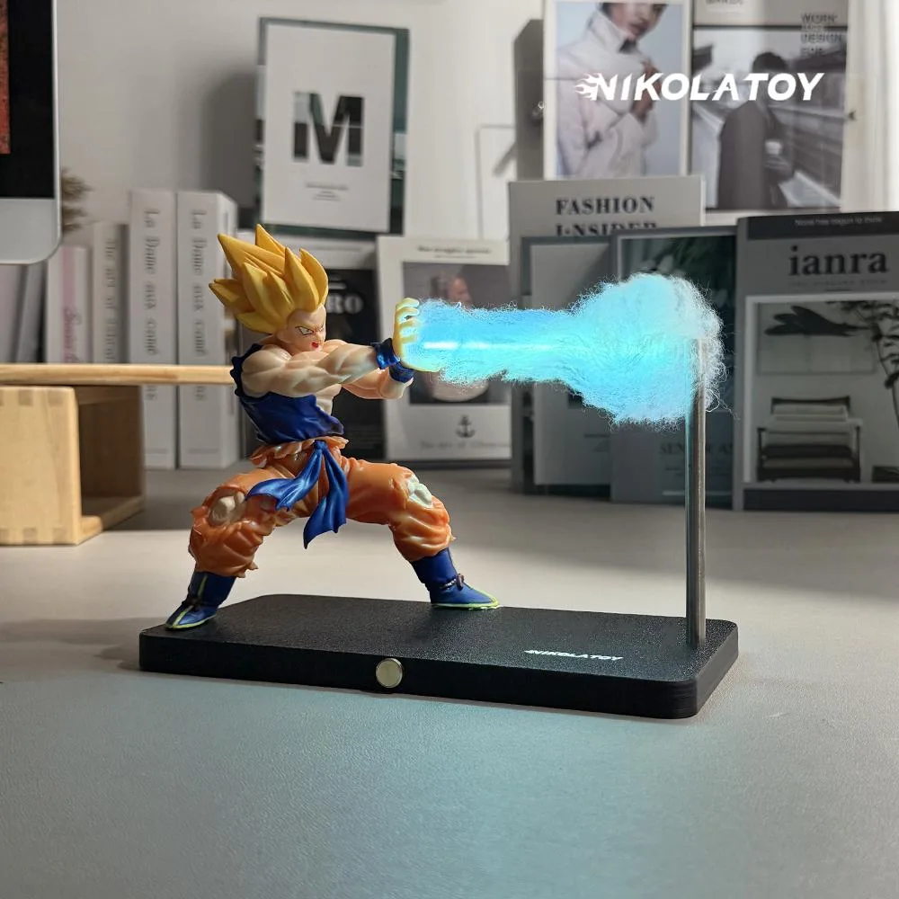Portholic Portholic Dragon Ball Kakarotto Son Goku Kamehameha Wave Magnetic Light Lamp Ornament action figure — product photo