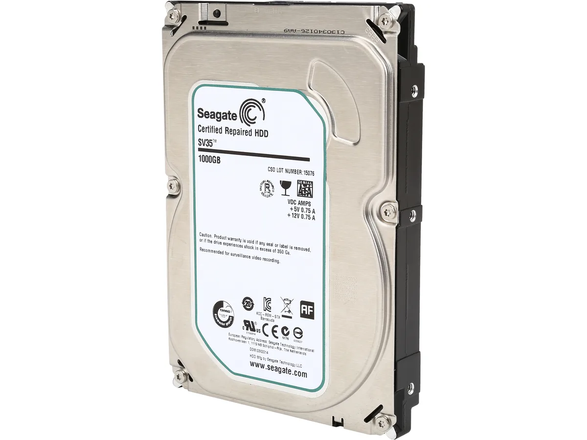 Seagate Seagate SV35.6 Series ST1000VX000 1TB 7200 RPM 64MB SATA 6.0Gb/s 3.5" internal hard drive — product photo