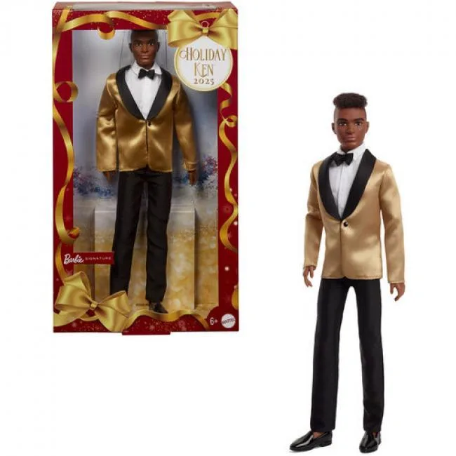 Barbie Barbie Holiday Ken Doll 2025 Black JGK57 — product photo