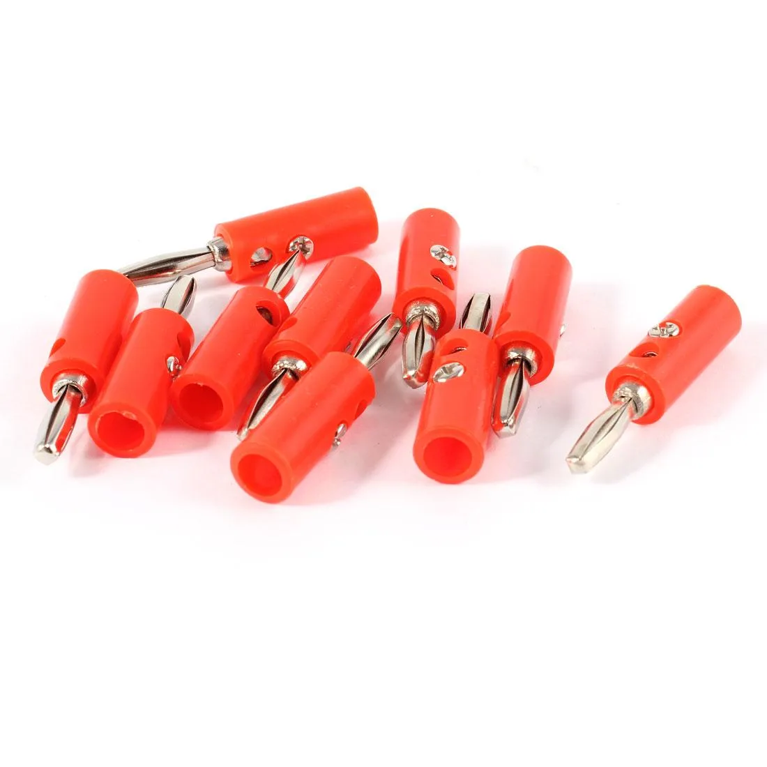 Unique-Bargains Unique-Bargains 10pcs Banana Plug Screw Connector Adapter Red 3.5mm — product photo