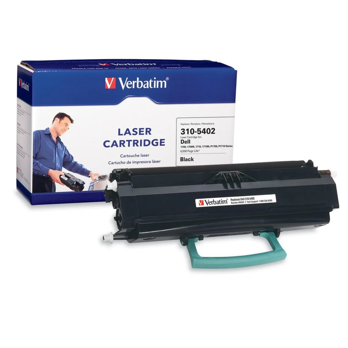 VERBATIM Verbatim 95501 Black Toner Cartridge for Dell 1700 Series 6000 Pages — product photo