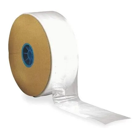Clear poly tubing roll 3 inch wide 1075 feet long 4 mil thickness on 12 inch core
