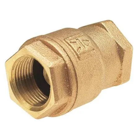 Bronze inline spring check valve with FNPT threaded ends