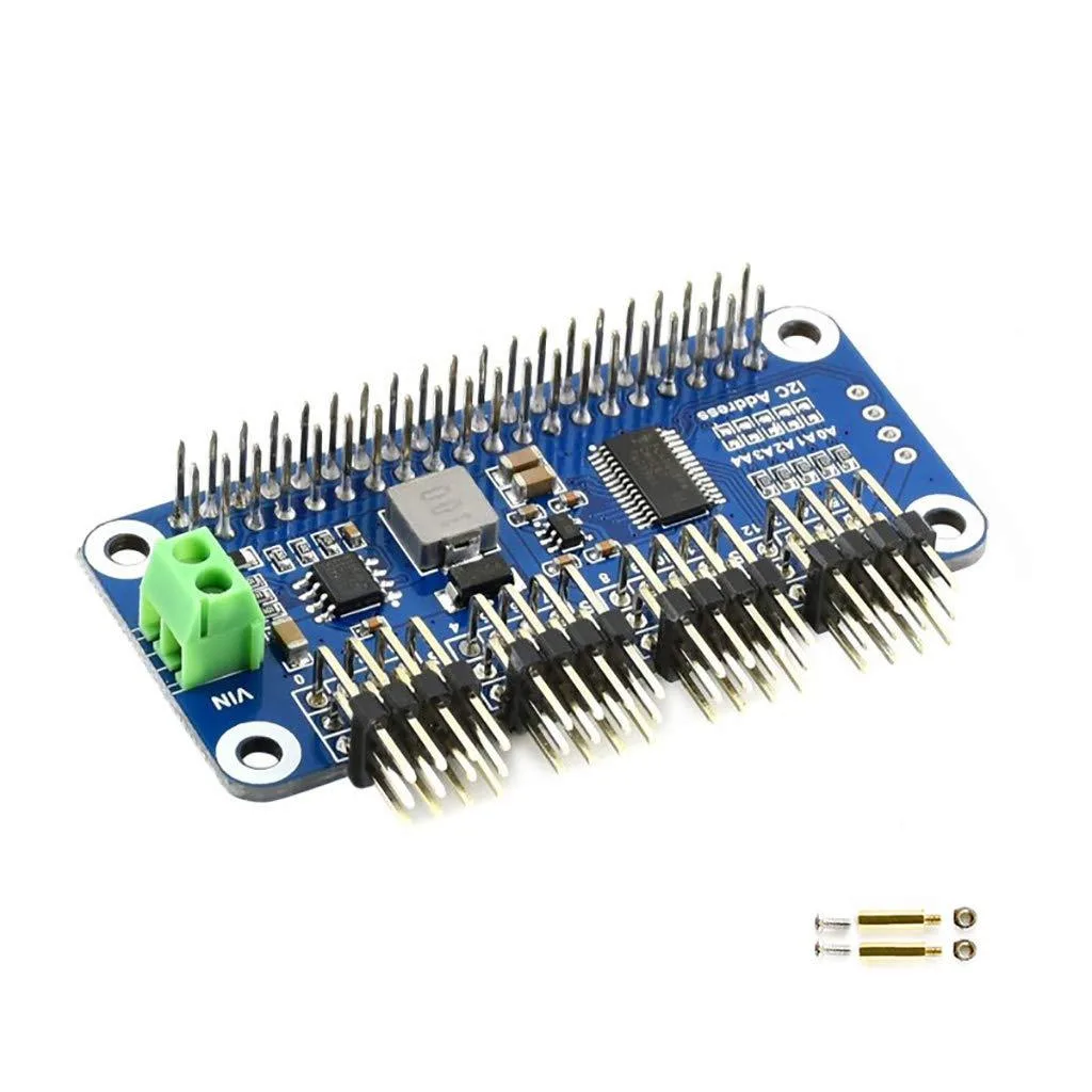 LORDWORLD LORDWORLD Servo Driver HAT (B) 16-Channel 12-bit PCA9685 development board — product photo
