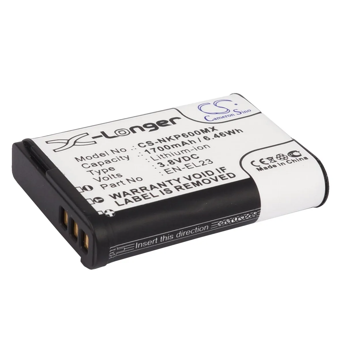 Cameron &amp; Co Cameron &amp; Co DS-CS-NKP600MX camera battery EN-EL23 3.8V 1700mAh — product photo