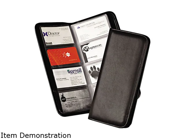 Samsill Samsill 80850 Sterling Vinyl Business Card Book 160 Cards Black — product photo