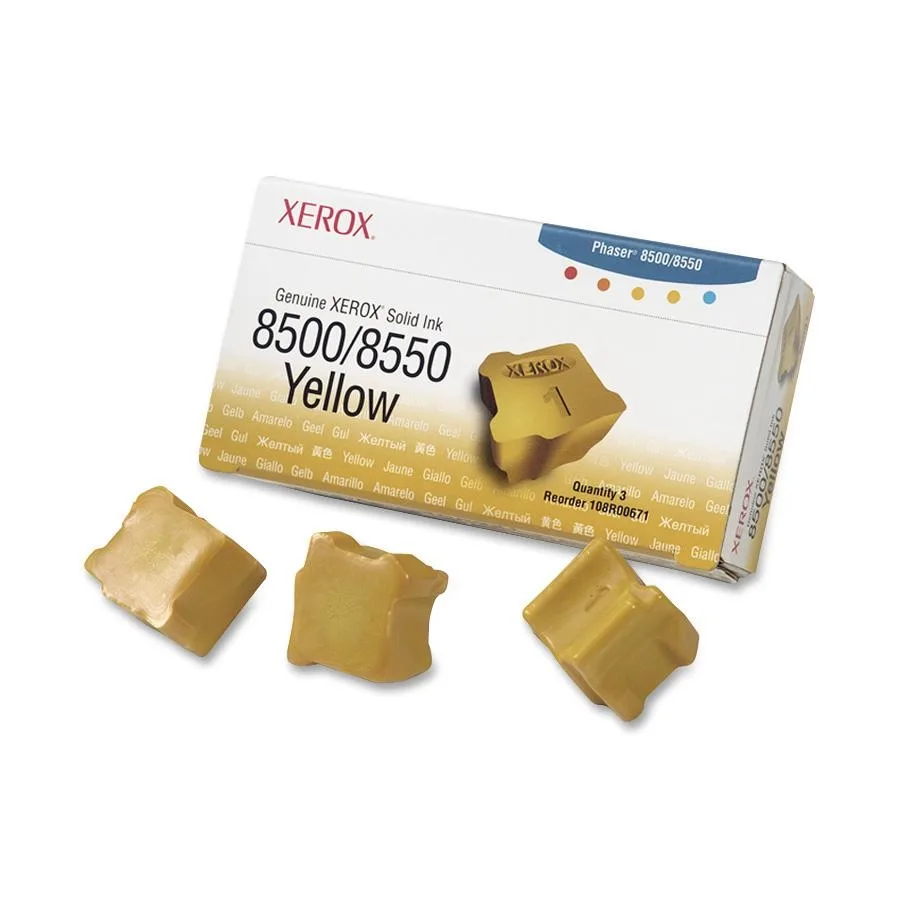 XEROX XEROX 108R00671 Yellow Solid Ink 3 Sticks 3000 Pages — product photo