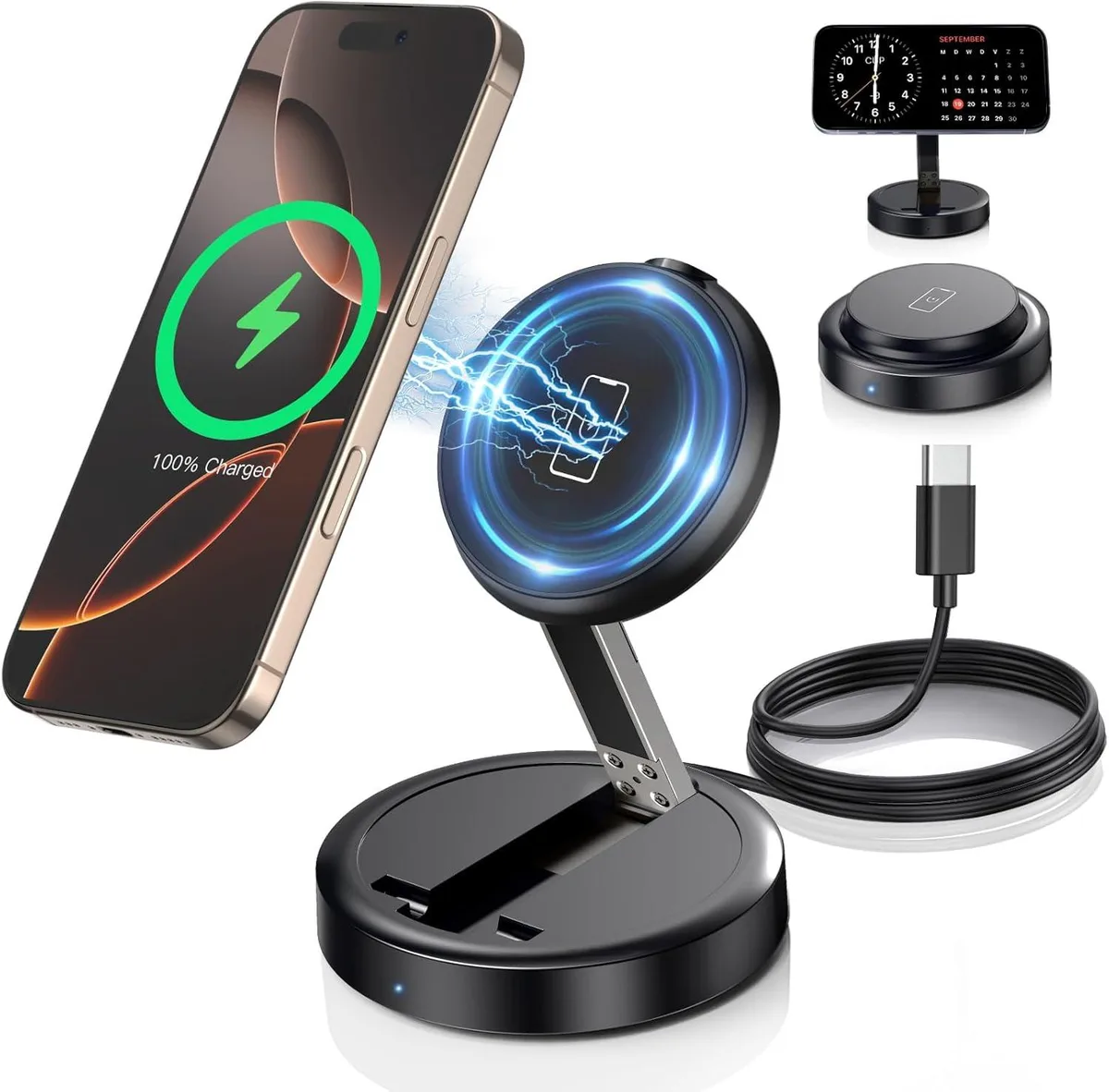 KINGARD KINGARD Magnetic Wireless 15W Charger Pad Foldable Station — product photo