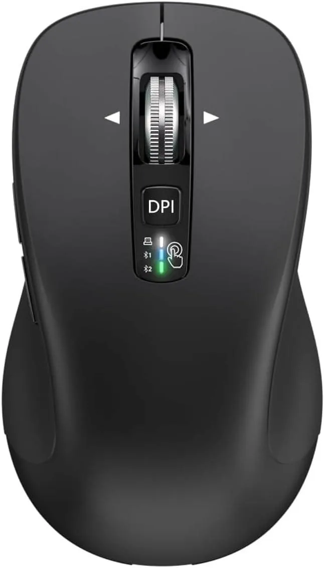 TUKO TUKO Wireless Bluetooth Mouse Black 4-Way Scroll 1000-3000 DPI — product photo