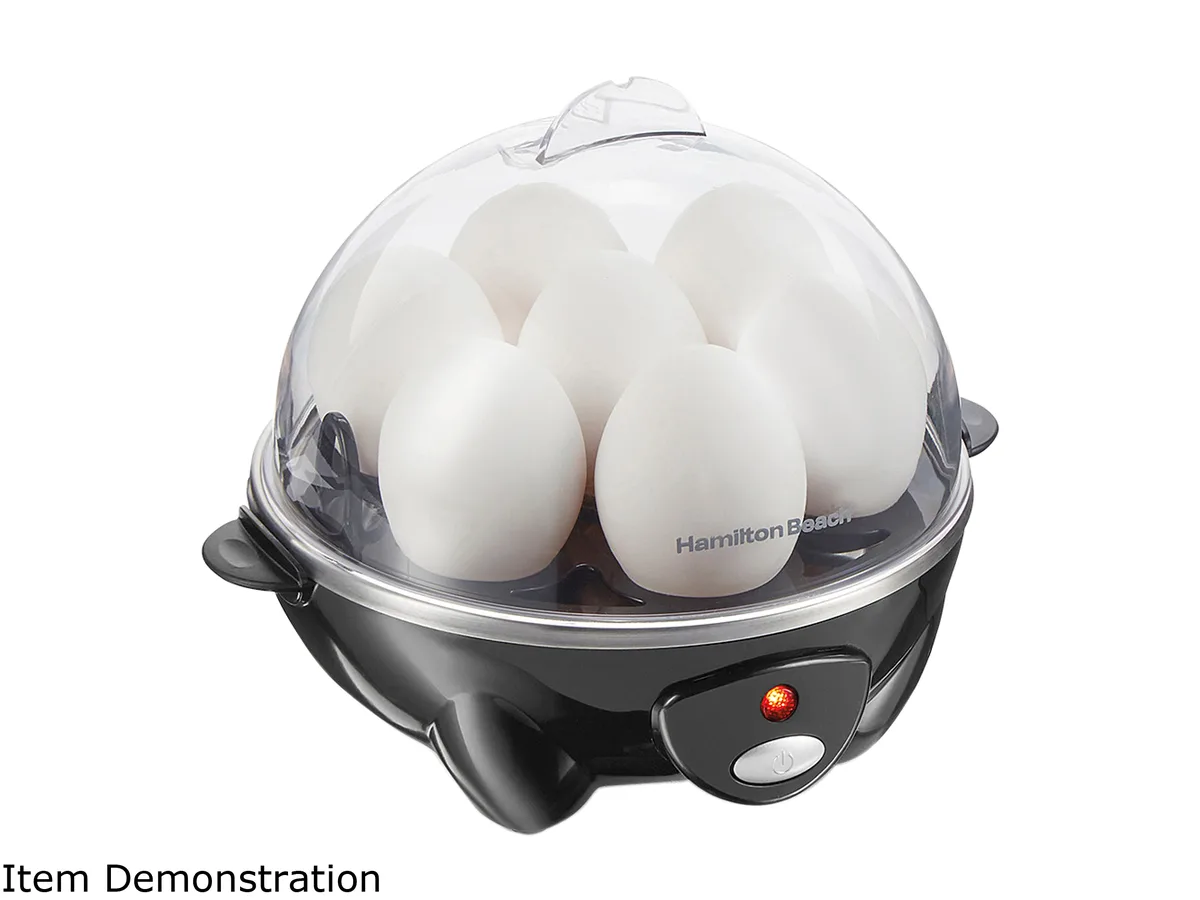 Hamilton Beach Hamilton Beach 25507 3-in-1 Egg Cooker 7 Egg Capacity Black — product photo