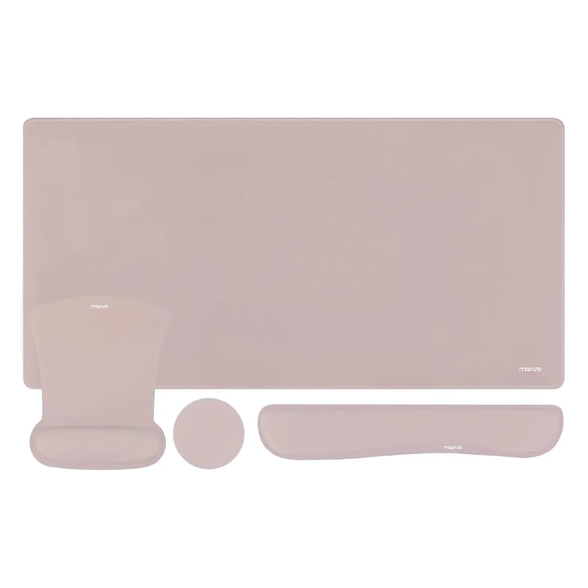  Keychron Mouse Pad &amp; Wrist Rest Set 31.5 x 15.75 in Taupe Brown — product photo