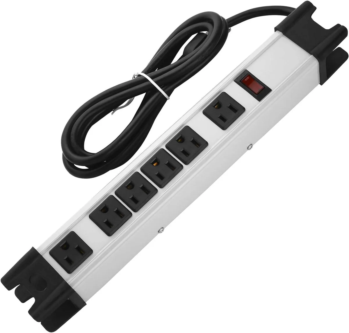 BFKK BFKK Heavy Duty Surge Protector 6 Outlet 15A 1200J 15FT Grey — product photo