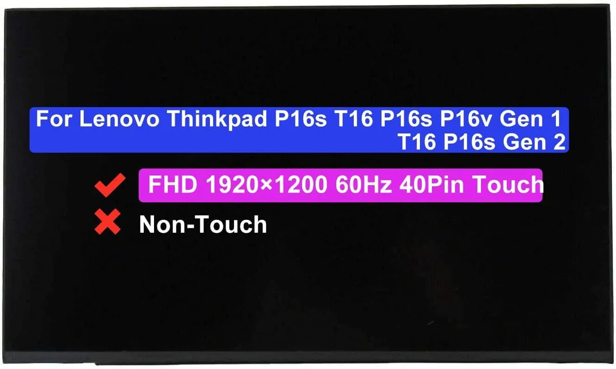 NUOLAISUN NUOLAISUN 16.0" 1920×1200 60Hz 40Pin Touch Laptop Screen — product photo