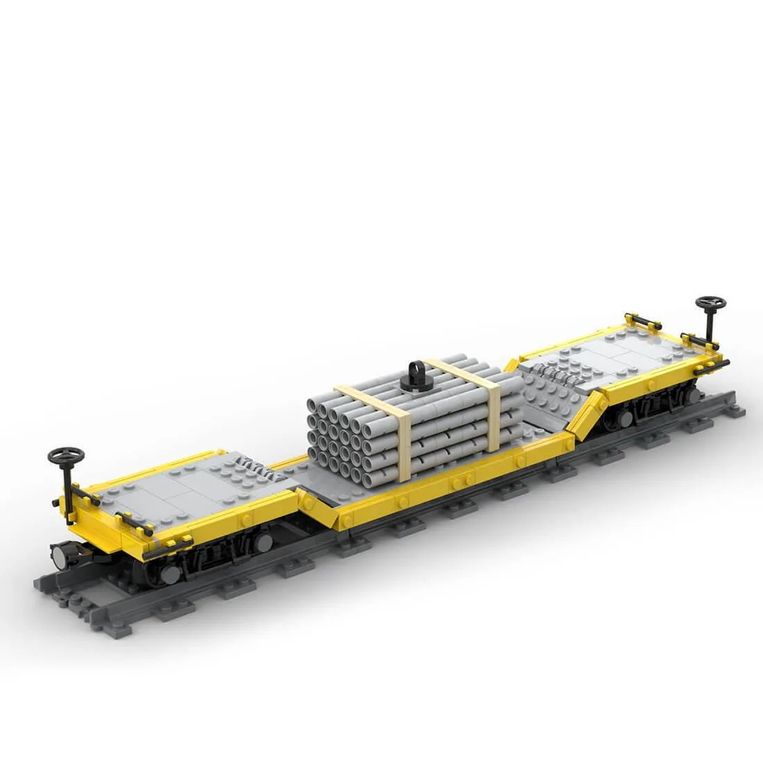 Colourful plastic building bricks for a Star Wars train car model, 532 pieces in a box