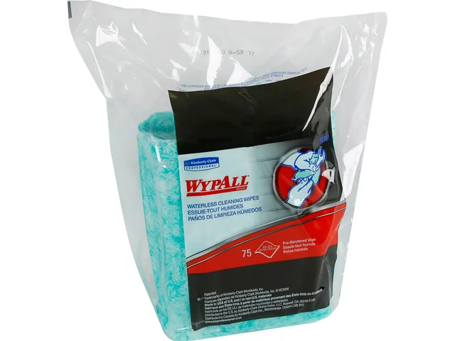 WypAll WypAll KCC91367CT Waterless Cleaning Wipes Refill 75/Pack 450/Case — product photo