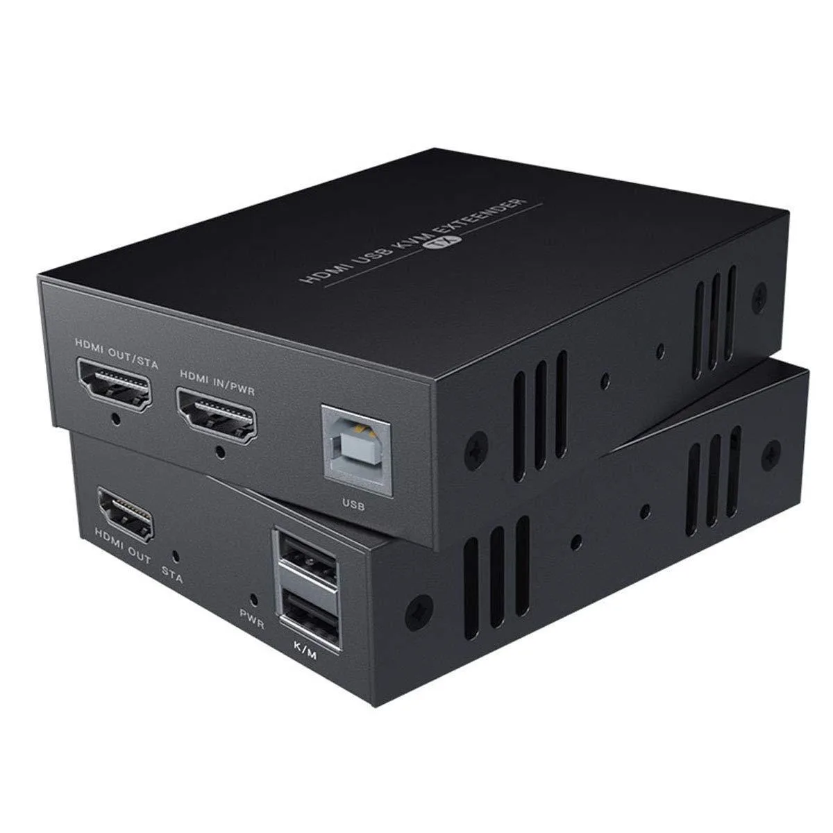  PWAYTEK 164ft KVM 1080P HDMI USB Extender KVM Switch — product photo