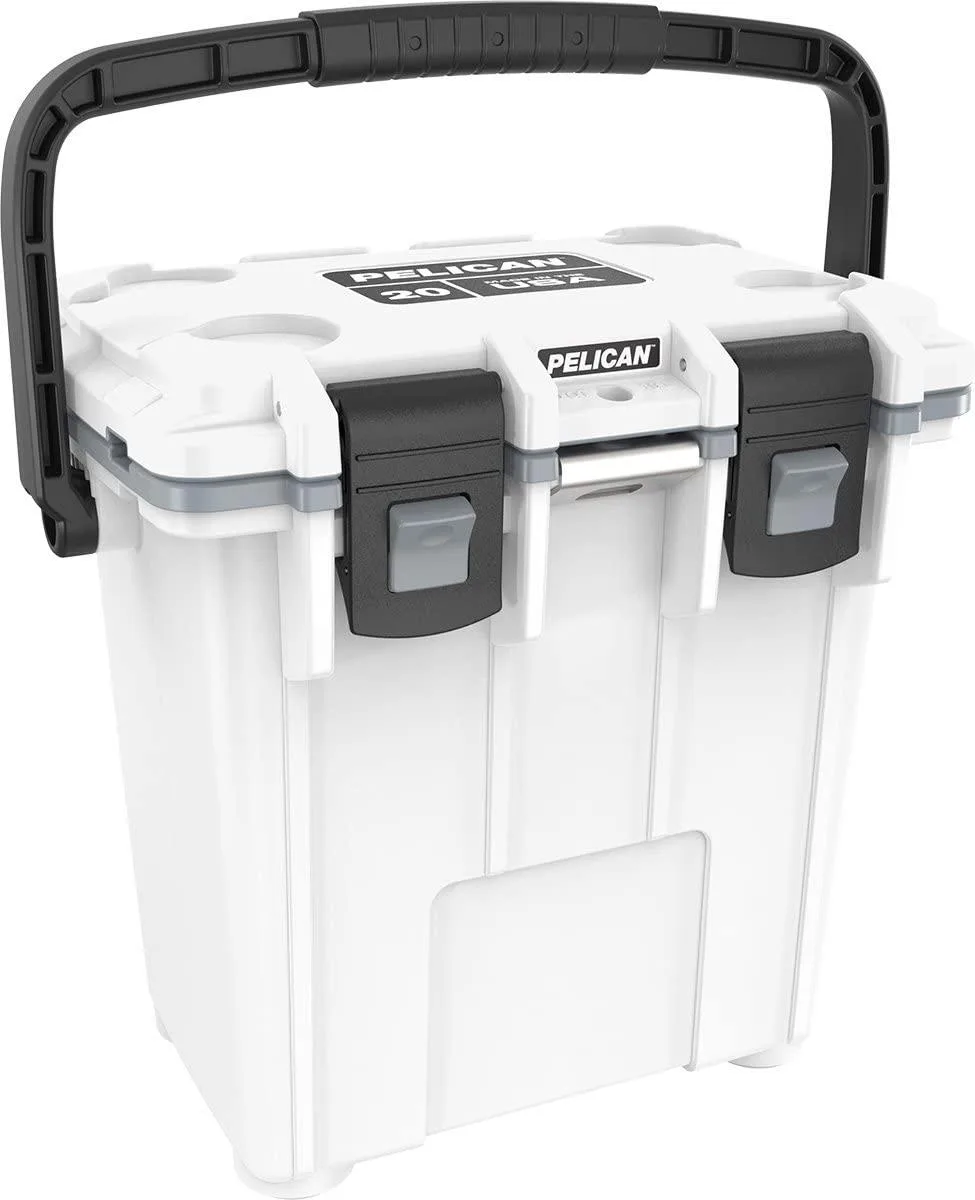 Pelican 20 Quart Elite Cooler with cup holders and handle
