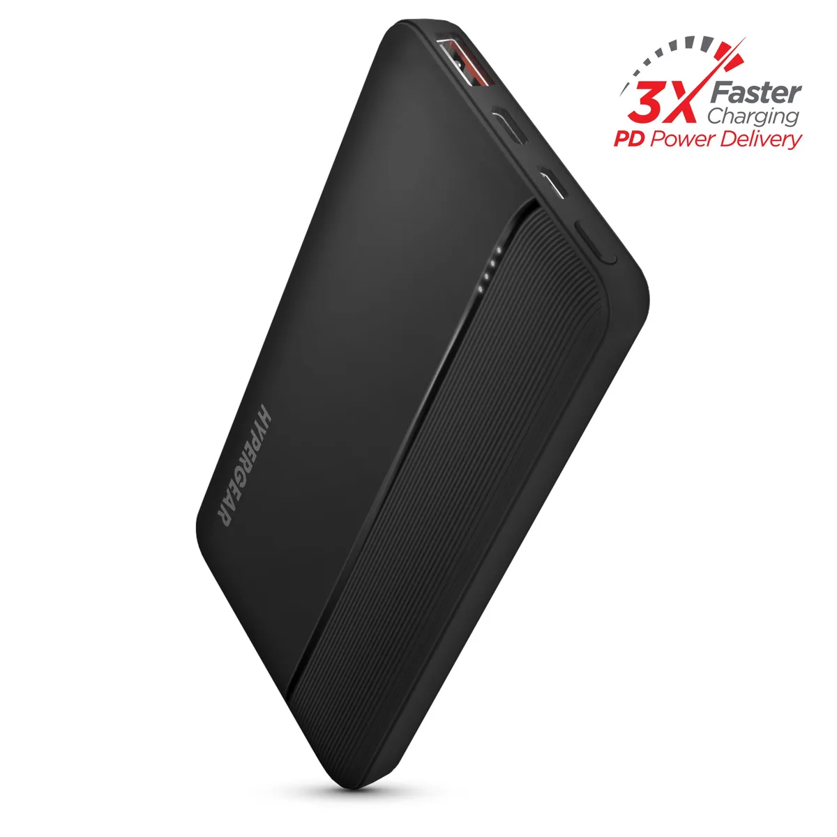 HyperGear HyperGear 10000mAh 20W PD + USB Power Bank Black 15457 — product photo