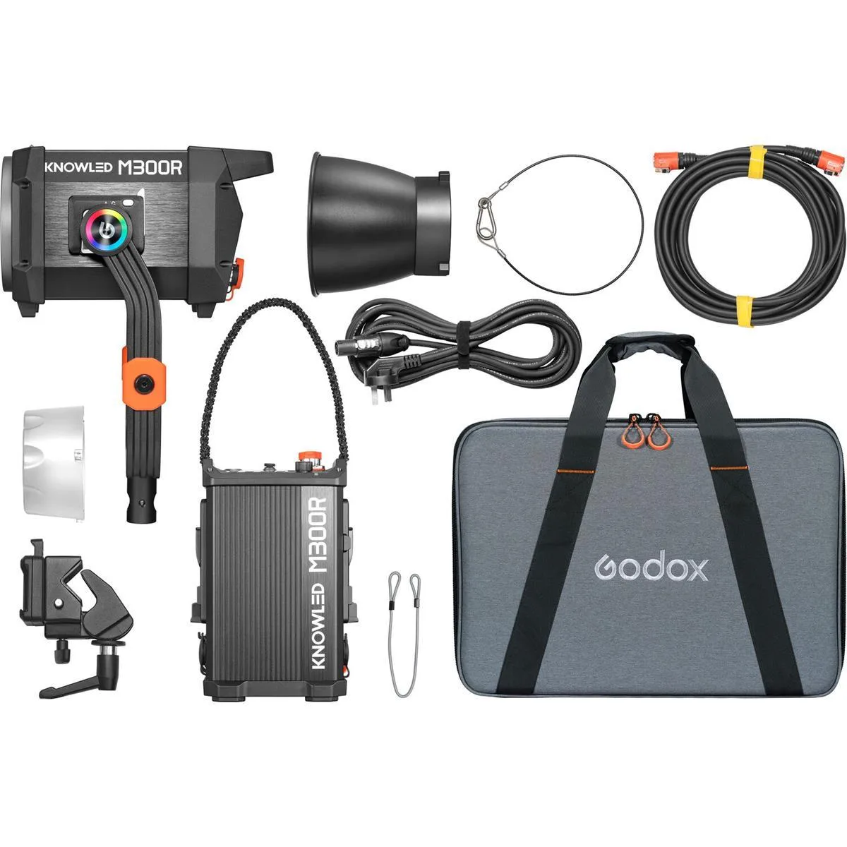 Godox Photo Equipment Co. Ltd Godox Photo Equipment Co. Ltd KNOWLED M300R RGB LED Monolight Travel Kit — product photo