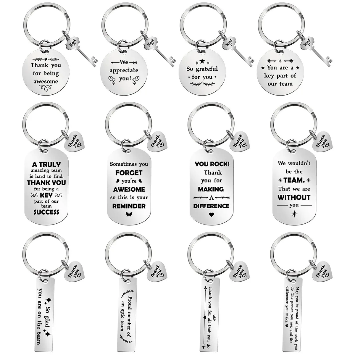 Keyholder 12 pcs Stainless Steel Silver — product photo