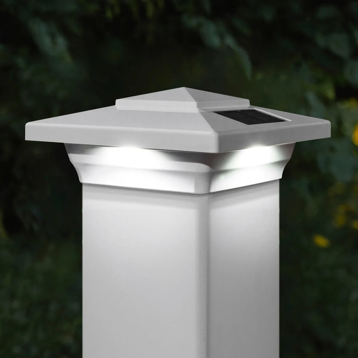 Classy Caps Mfg. Inc. Classy Caps Mfg. Inc. Windsor Solar Post Cap 4x4 White PVC 2 Pack — product photo