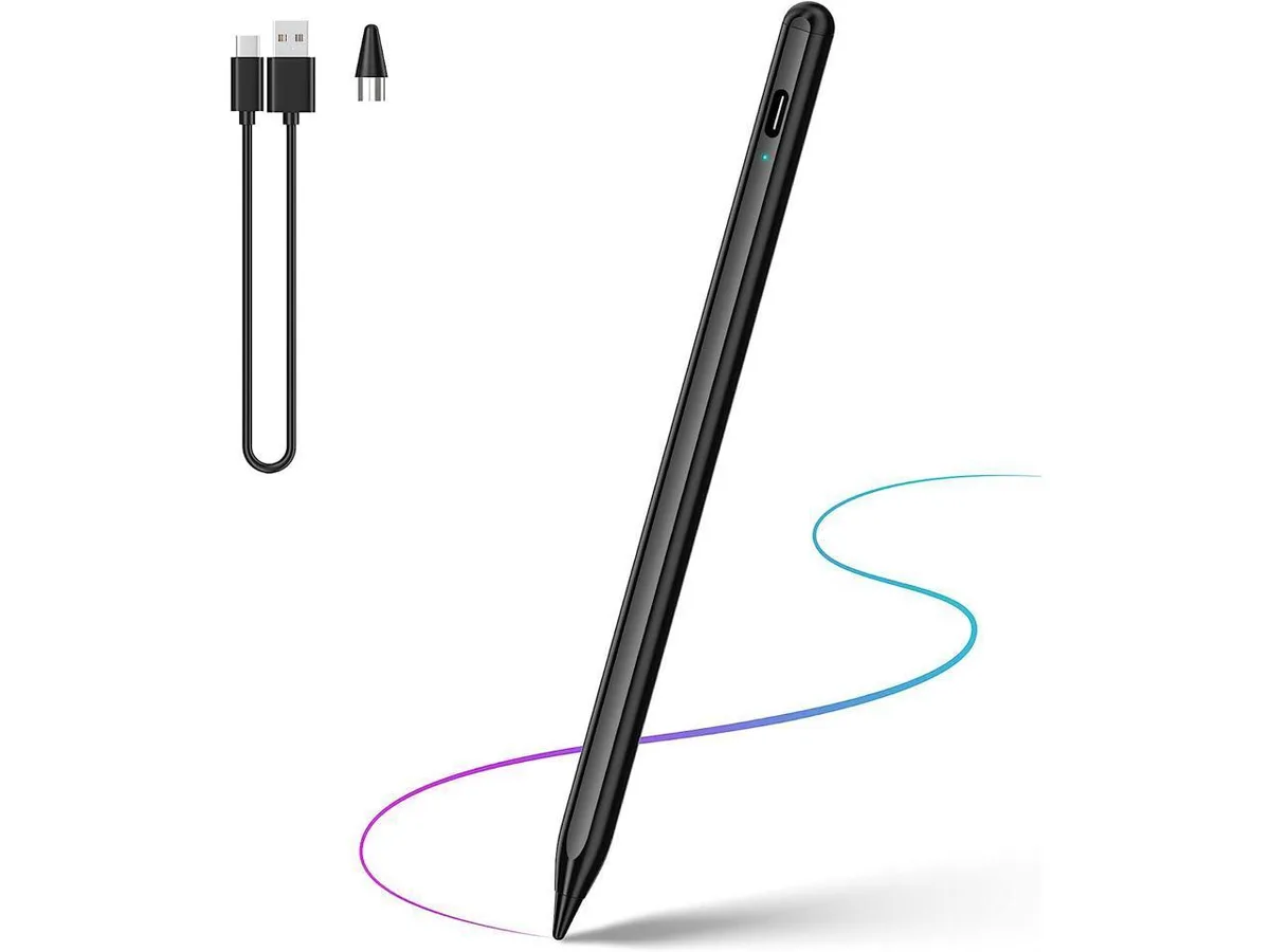 BONAEVER BONAEVER Active Stylus Pen iOS Android Rechargeable Dual Touch Screen Pencil Black — product photo