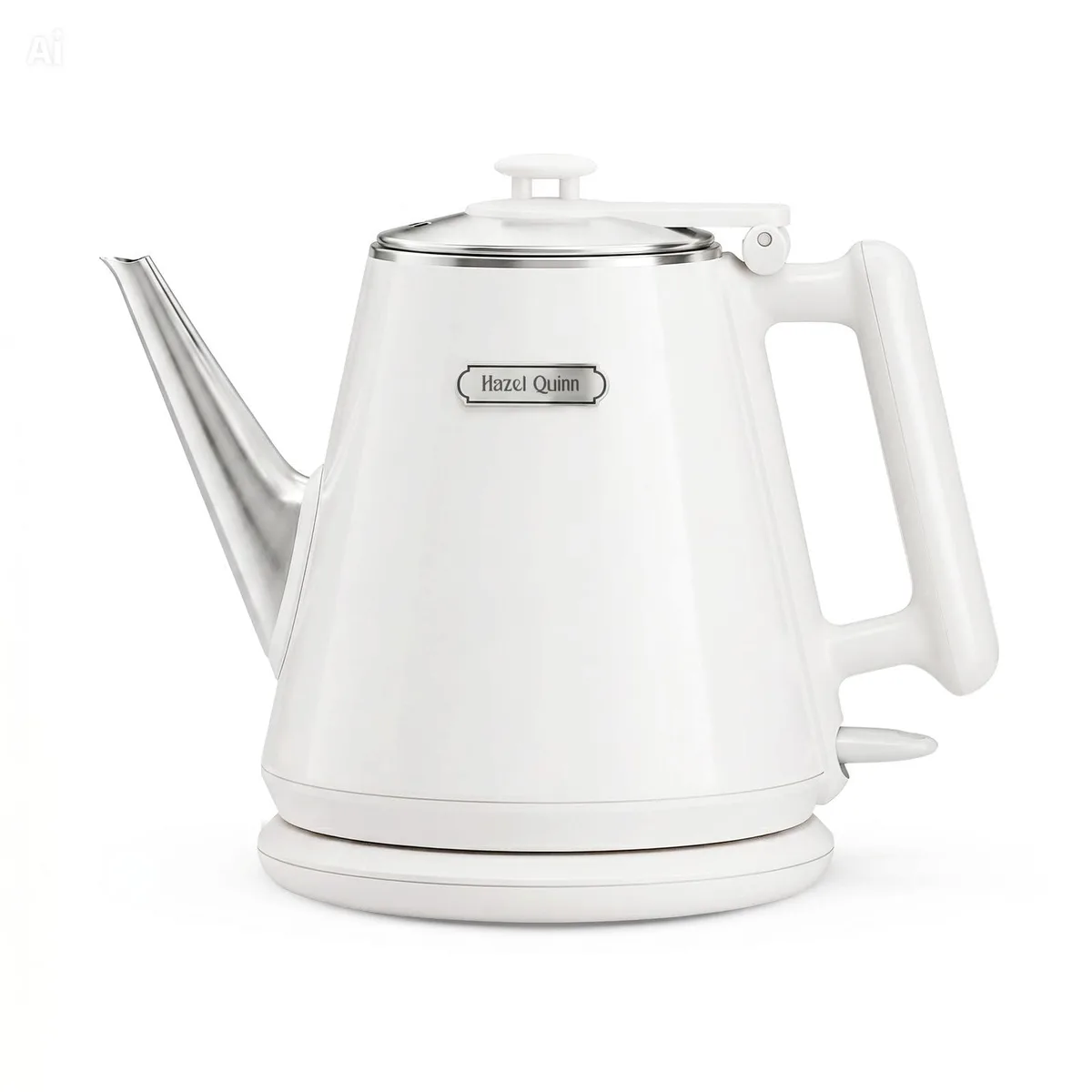  Hazel Quinn Electric Kettle 1L 34oz Pearl White Gooseneck 800W — product photo