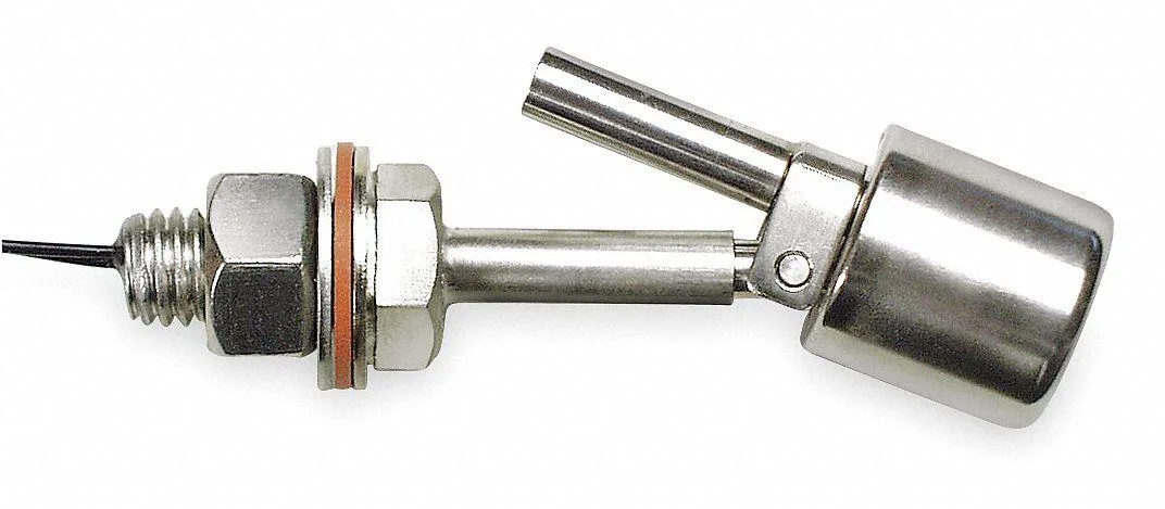 Stainless steel liquid level switch with 1/2-13 UNC thread and 1 inch float