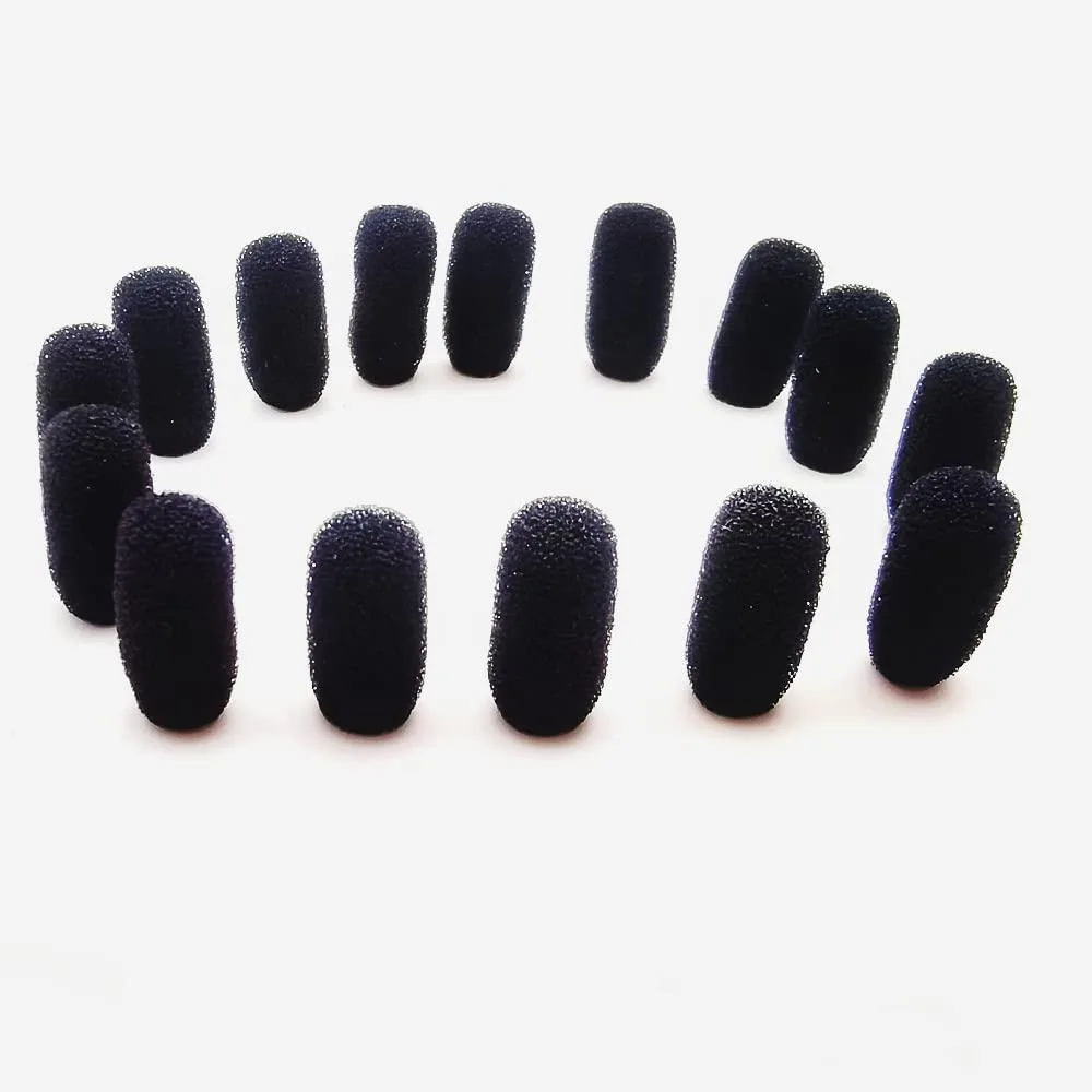 LINHUIPAD 0212 Mini Lavalier Foam Windscreen 15 Pack (Black) — product photo