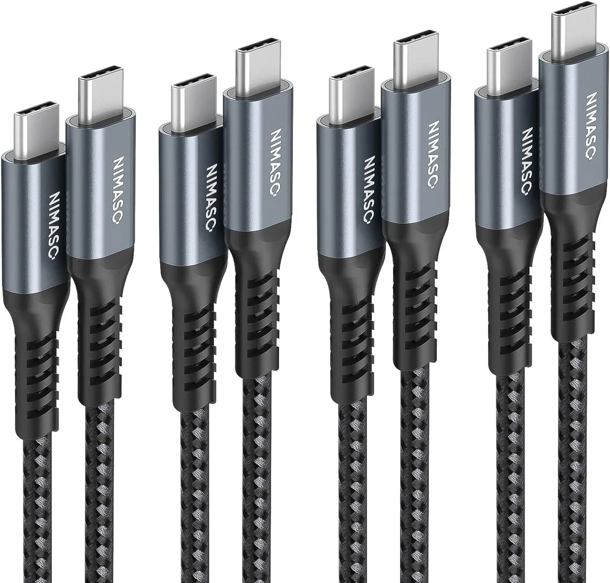 OmniTrade OmniTrade USB C to C cable 4-pack 1ft 3.3ft 6.6ft 10ft — product photo