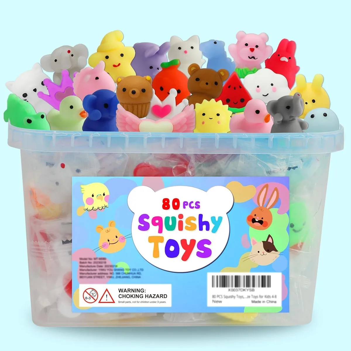  80pcs Kawaii Squishies Mochi Toy Party Favors — product photo
