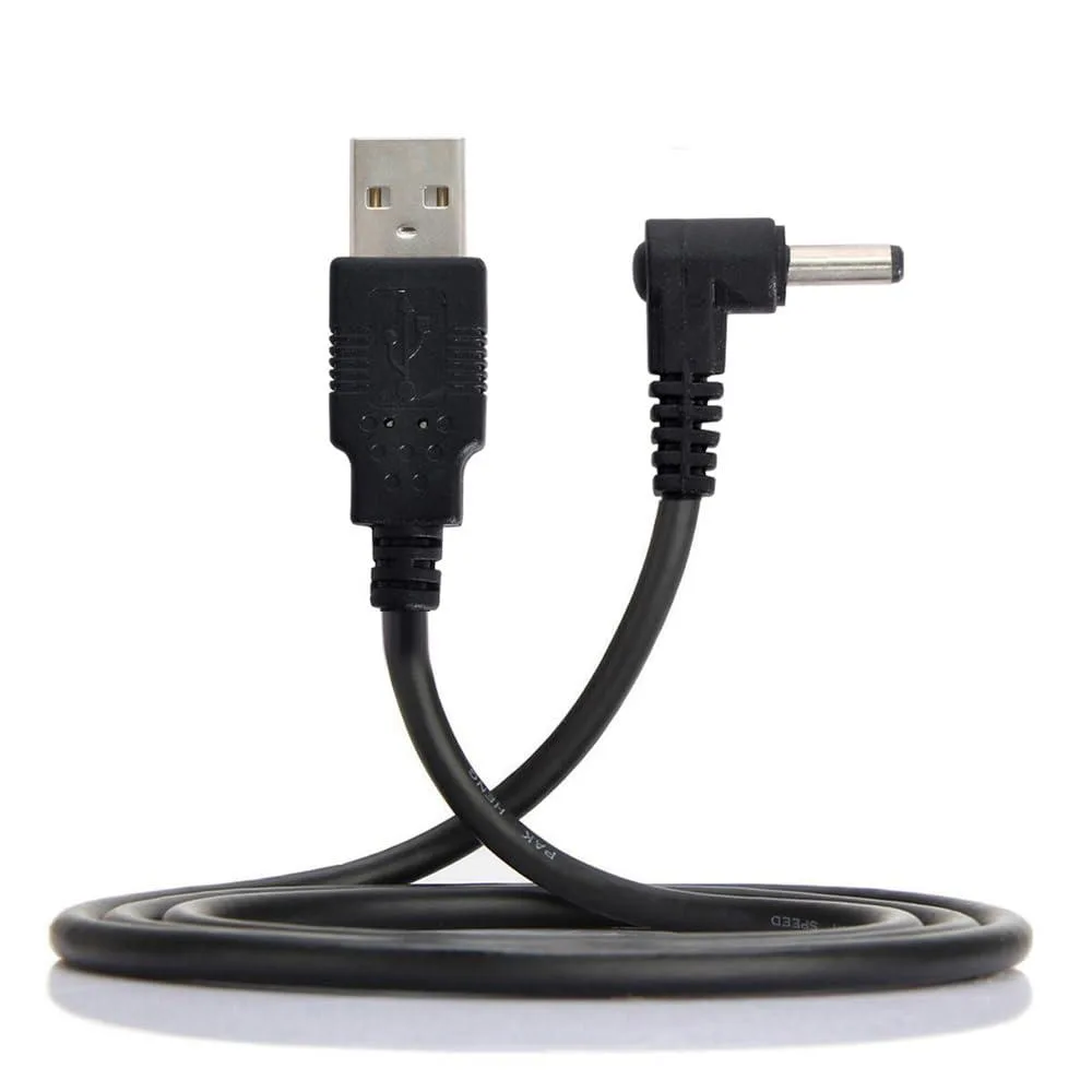 Fervit Fervit USB 2.0 Male to Right Angled 90 Degree 3.5mm 1.35mm DC Power Cable 100cm — product photo