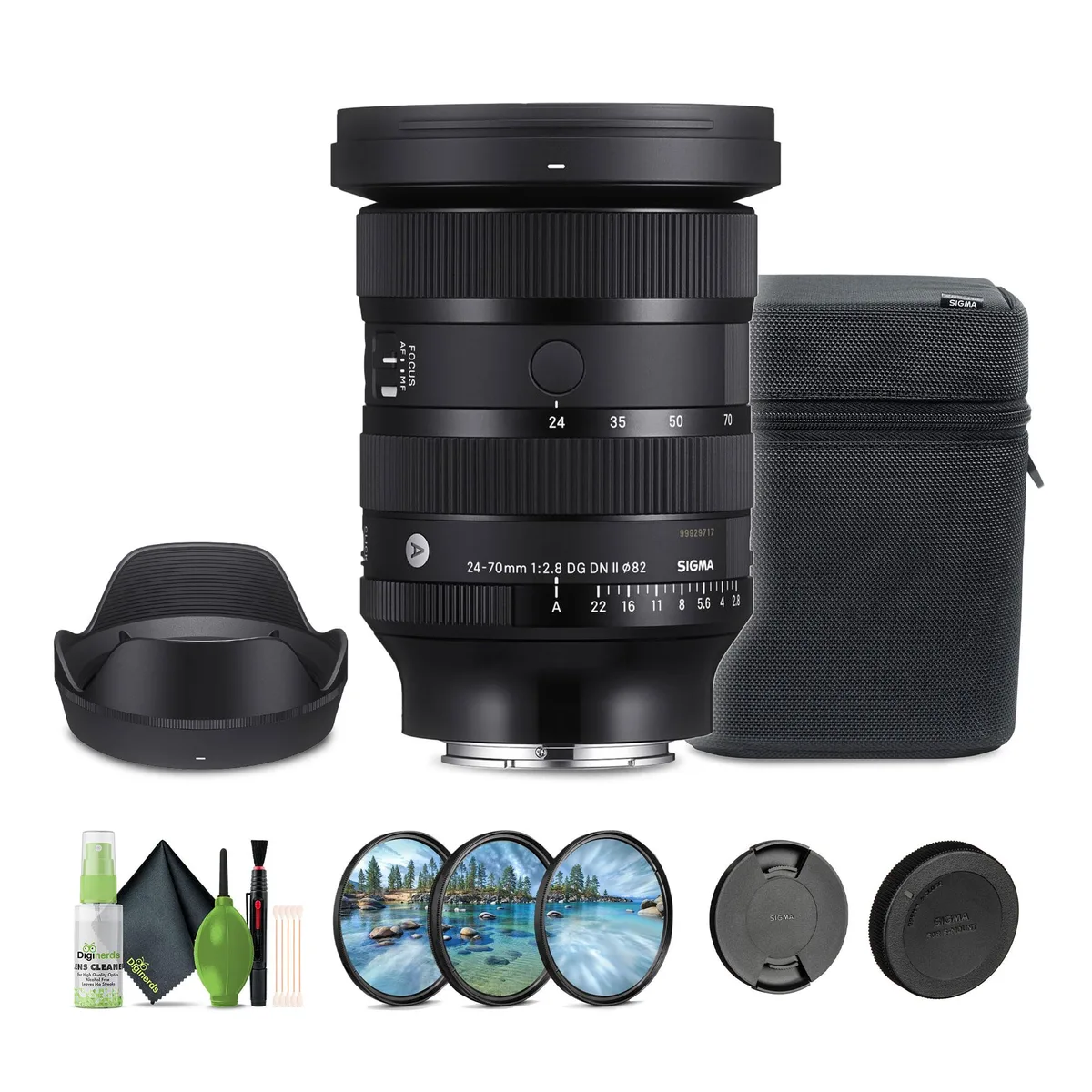 SIGMA Sigma 24-70mm f/2.8 DG DN II Art Sony E 82mm Filter Kit camera lens — product photo