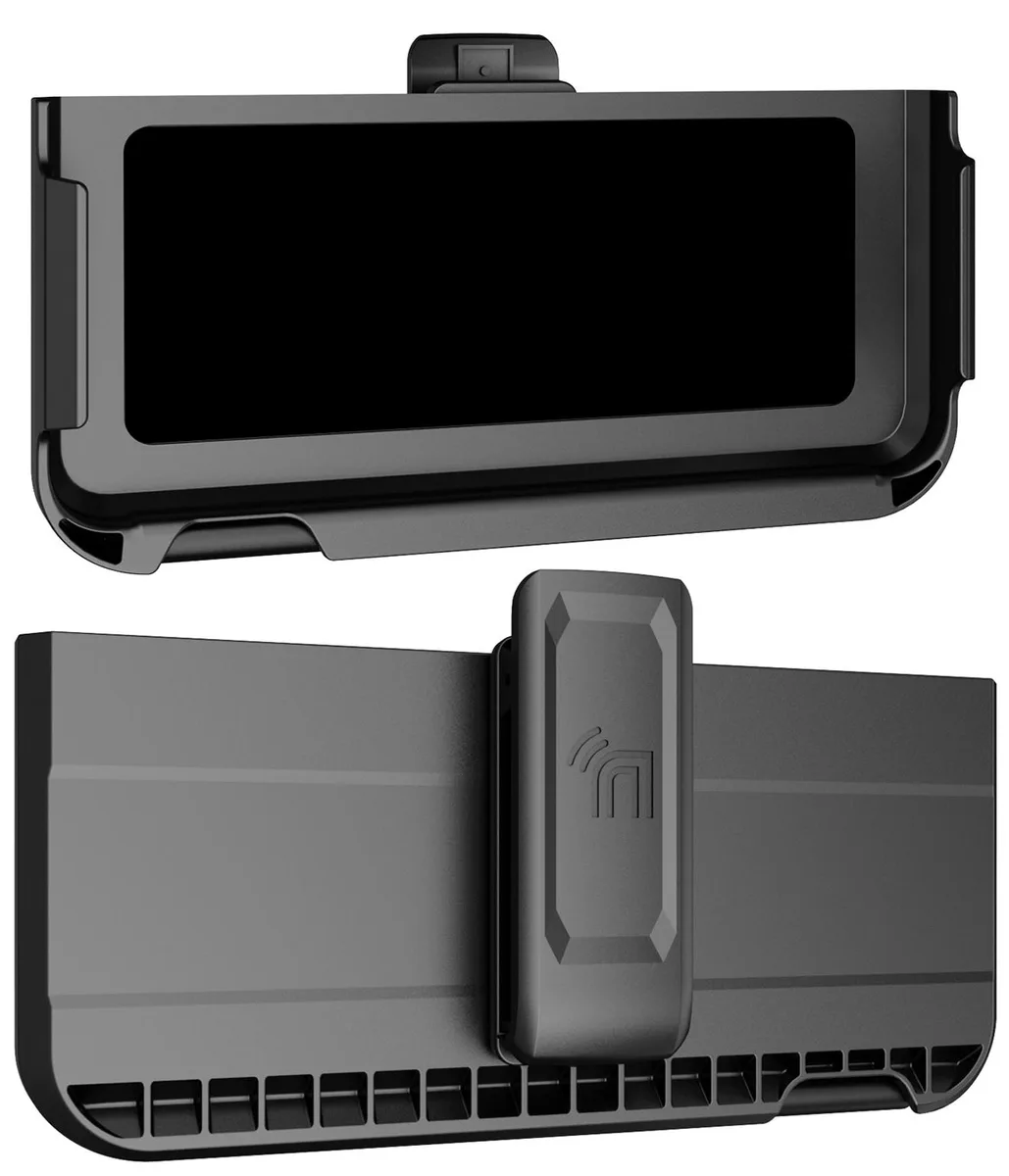 Nakedcellphone Nakedcellphone Belt Clip Holster with S Pen Slot for Galaxy Z Fold 4/3 Black — product photo