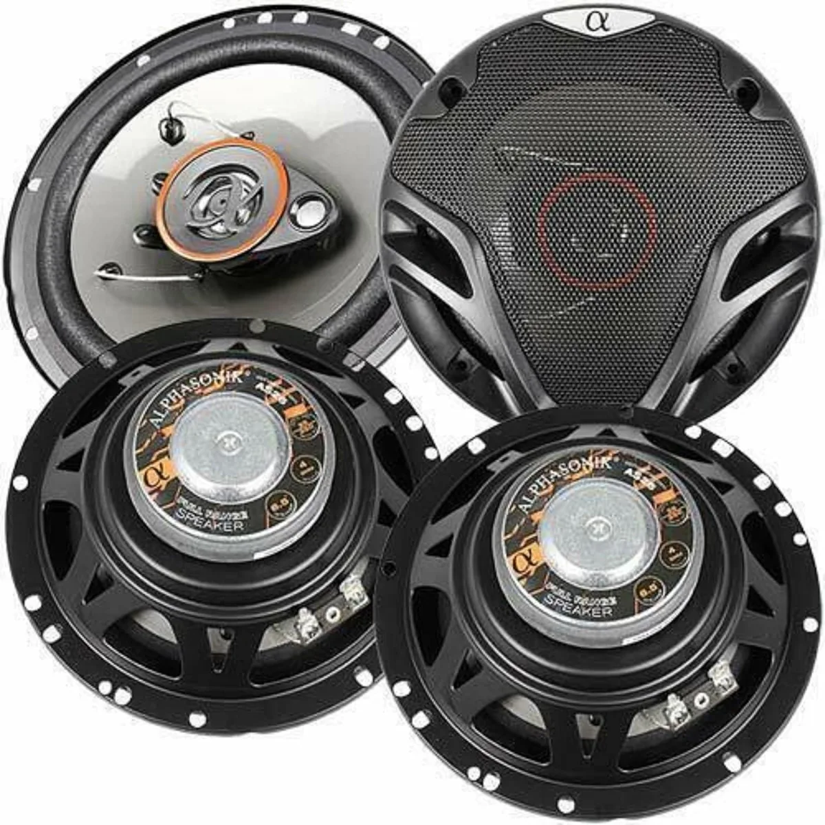 WUQ WUQ AS265P 6.5" 350W 3-Way Car Speakers 4-Pack — product photo