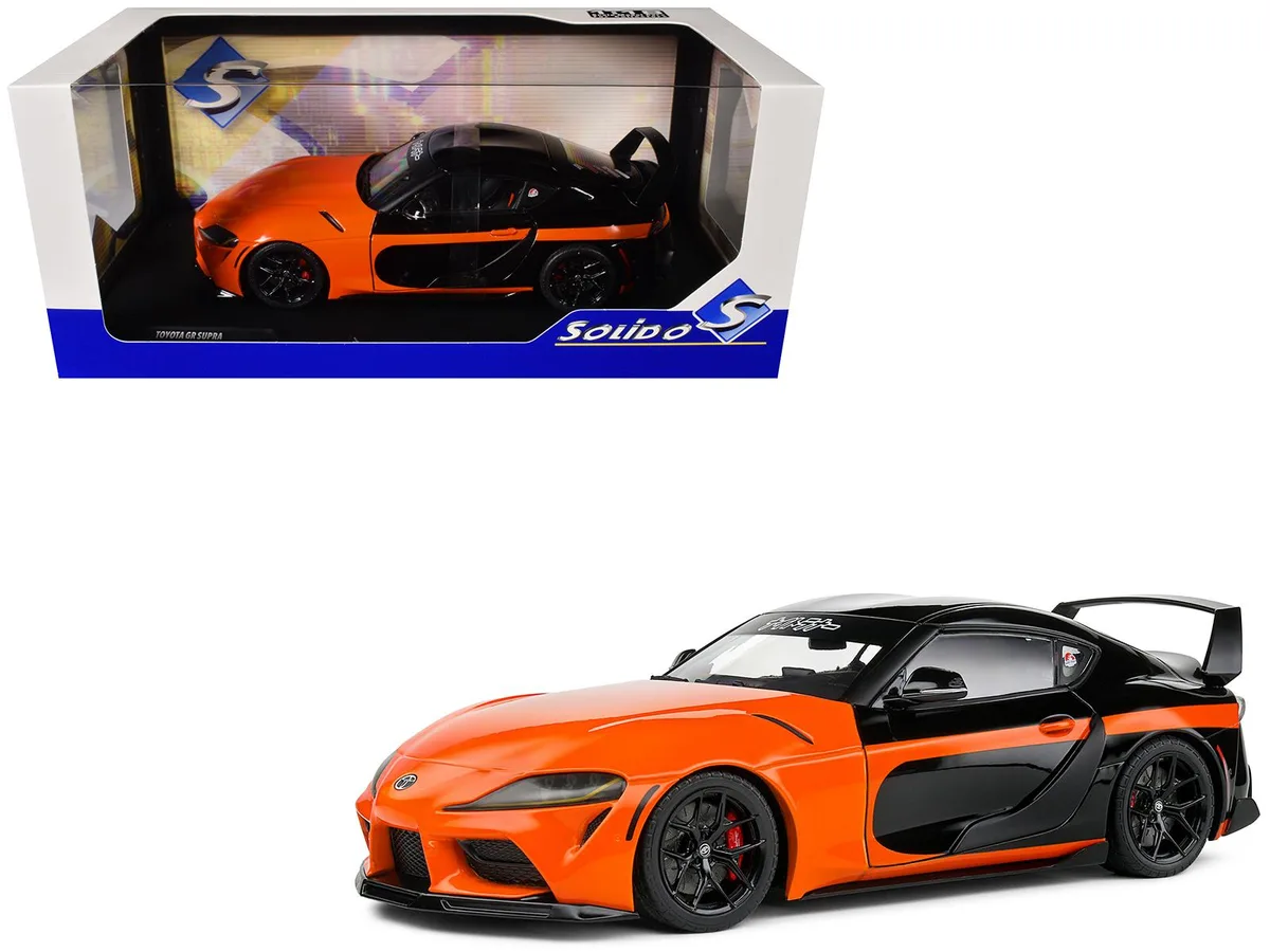 Solido Solido 2024 Toyota GR Supra "StreetFighter" Orange Black 1/18 Diecast Car — product photo