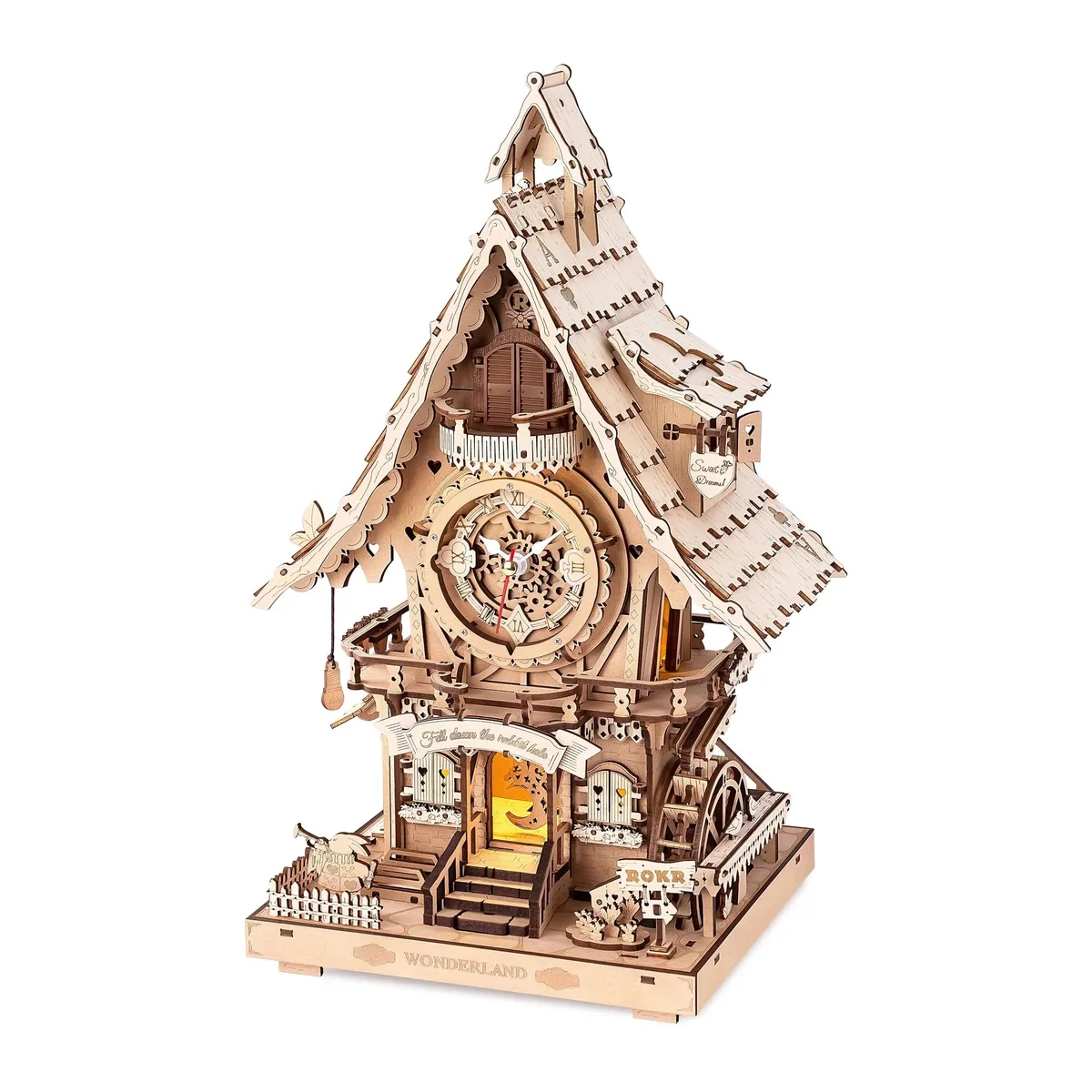 ROKR ROKR Cuckoo Clock Mechanical 3D Wooden Puzzle 435 pcs — product photo