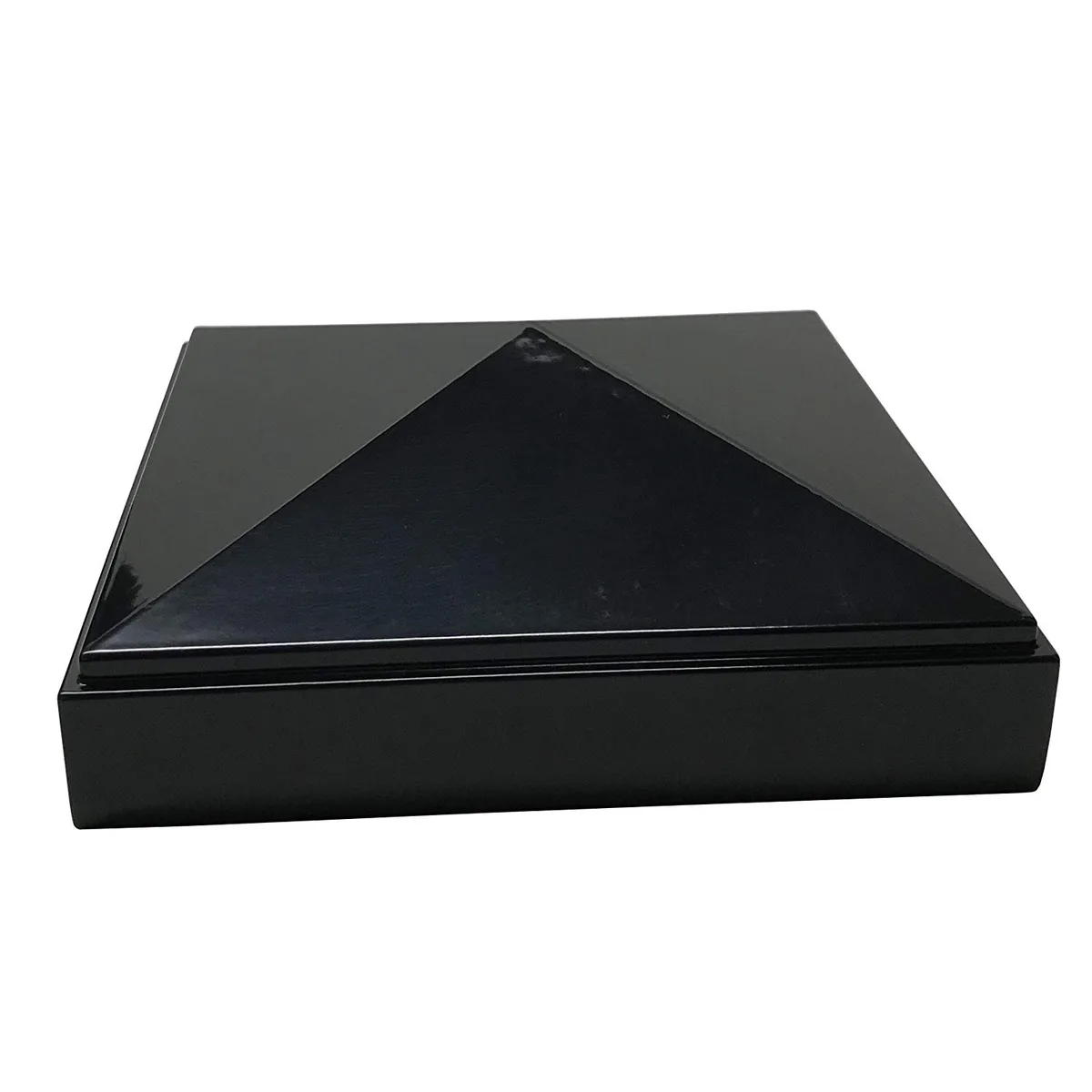 Decorex Hardware Decorex Hardware 4" x 4" Aluminium Pyramid Post Cap Black Pressure Fit — product photo