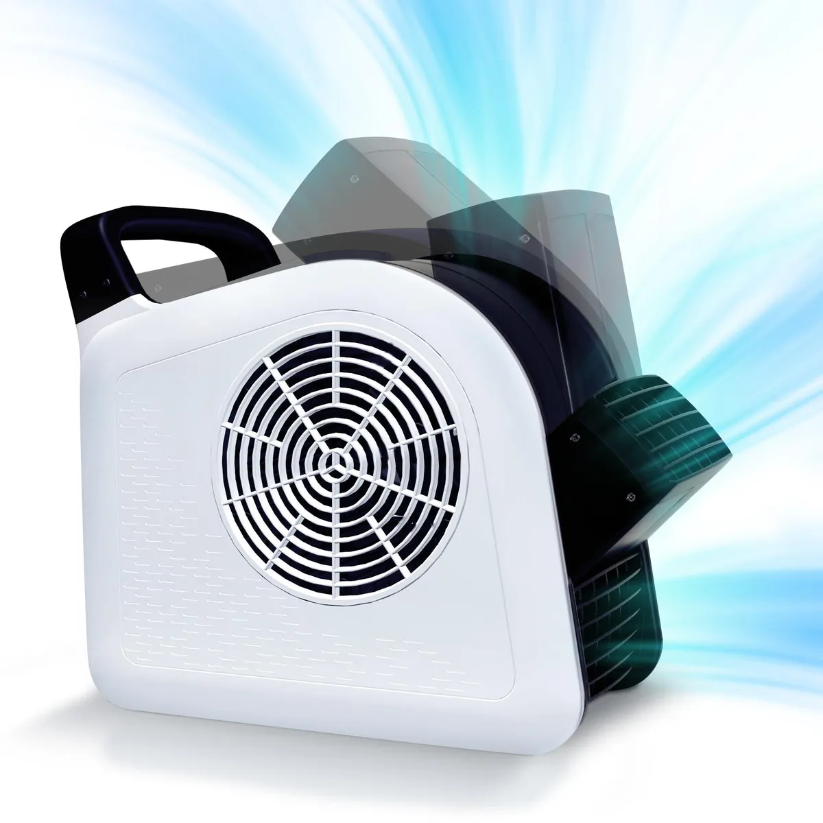  MAXI-MATIC Blower Fan 12 in White 3 Speeds 2 AC Outlets 185° Rotation 304 CFM 500 W — product photo