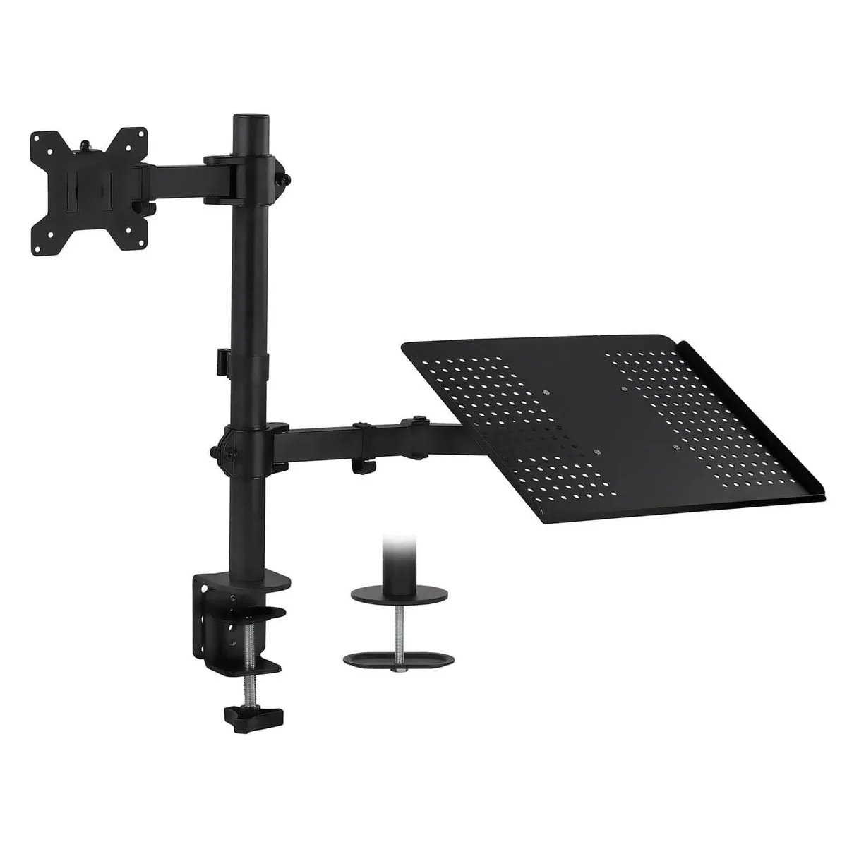 Mount-It Mount-It MI-4352LTMN monitor desk stand with laptop holder 13-27" 17" laptop 22 lbs — product photo