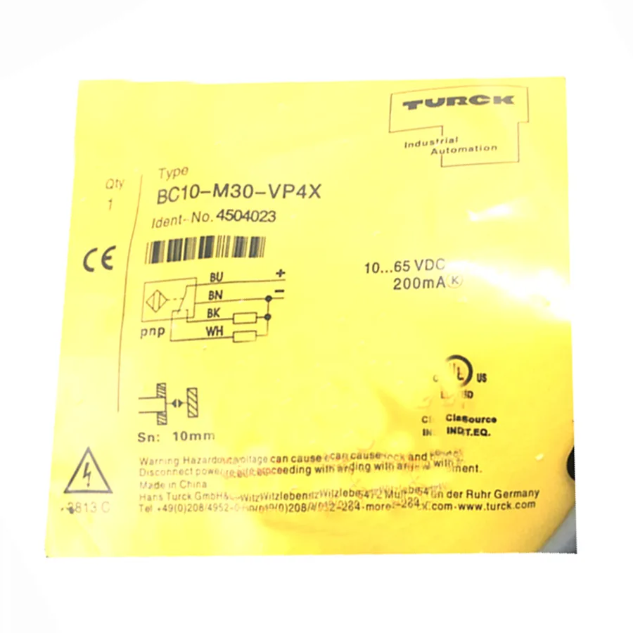 Turck Turck BC10-M30K-VP4X 2503022 M30×1.5 inductive sensor PNP 10 mm 10–65 VDC 210 g — product photo