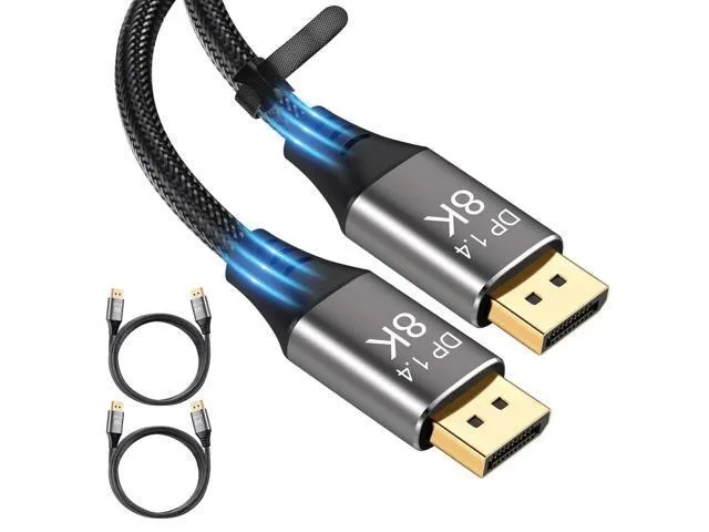 ORVIX ORVIX DisplayPort 1.4 cable 6.6ft 2-pack 32.4Gbps — product photo