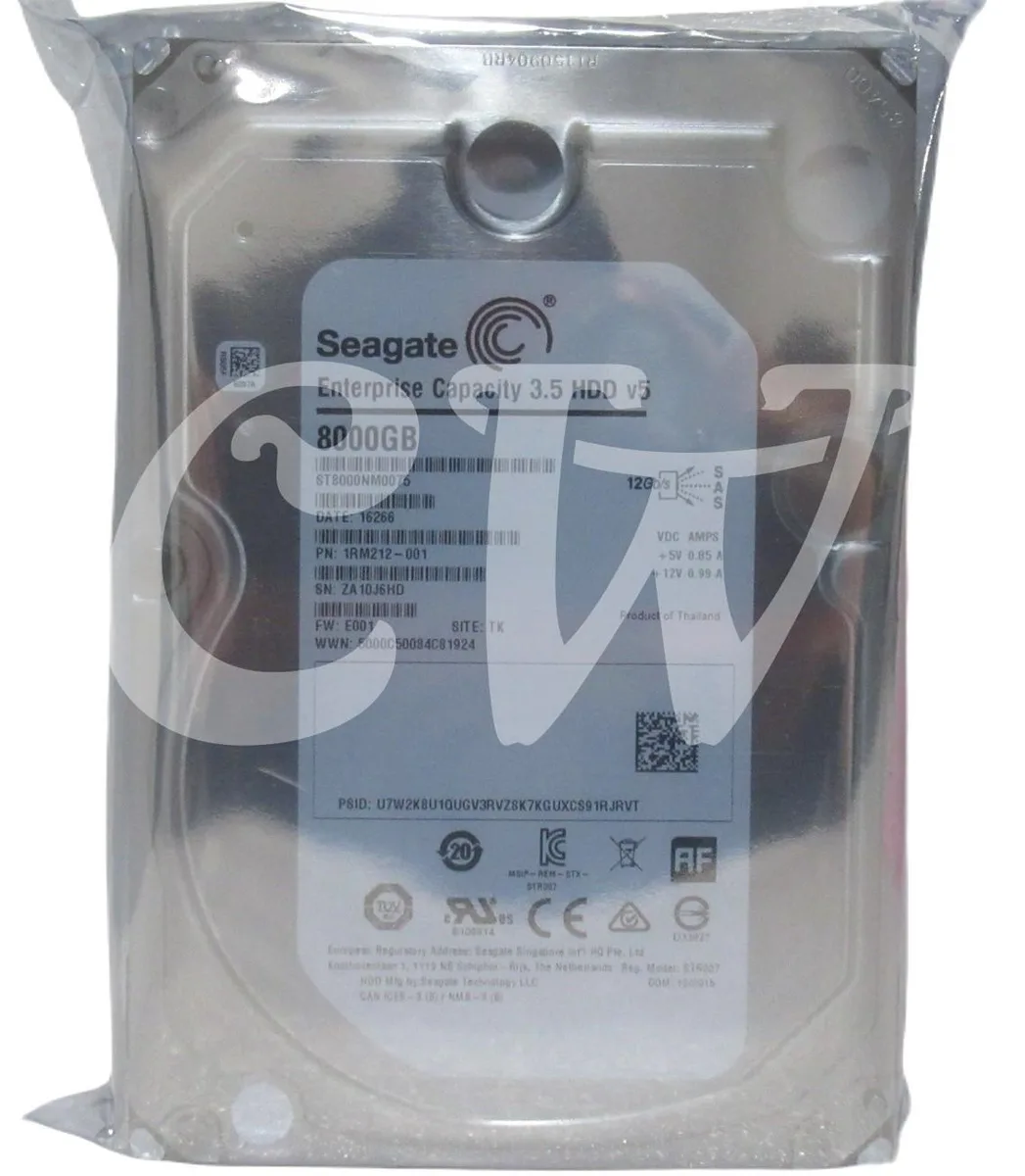 Seagate Seagate ST8000NM0075 1RM212-001 8TB 7.2K RPM 12Gb/s 3.5" SAS internal hard drive — product photo
