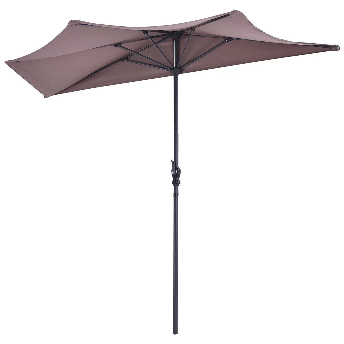 Costway Costway 9ft Half Round Canopy Tan 4.5ft Ribs 8.1ft Height 1.5in Pole — product photo