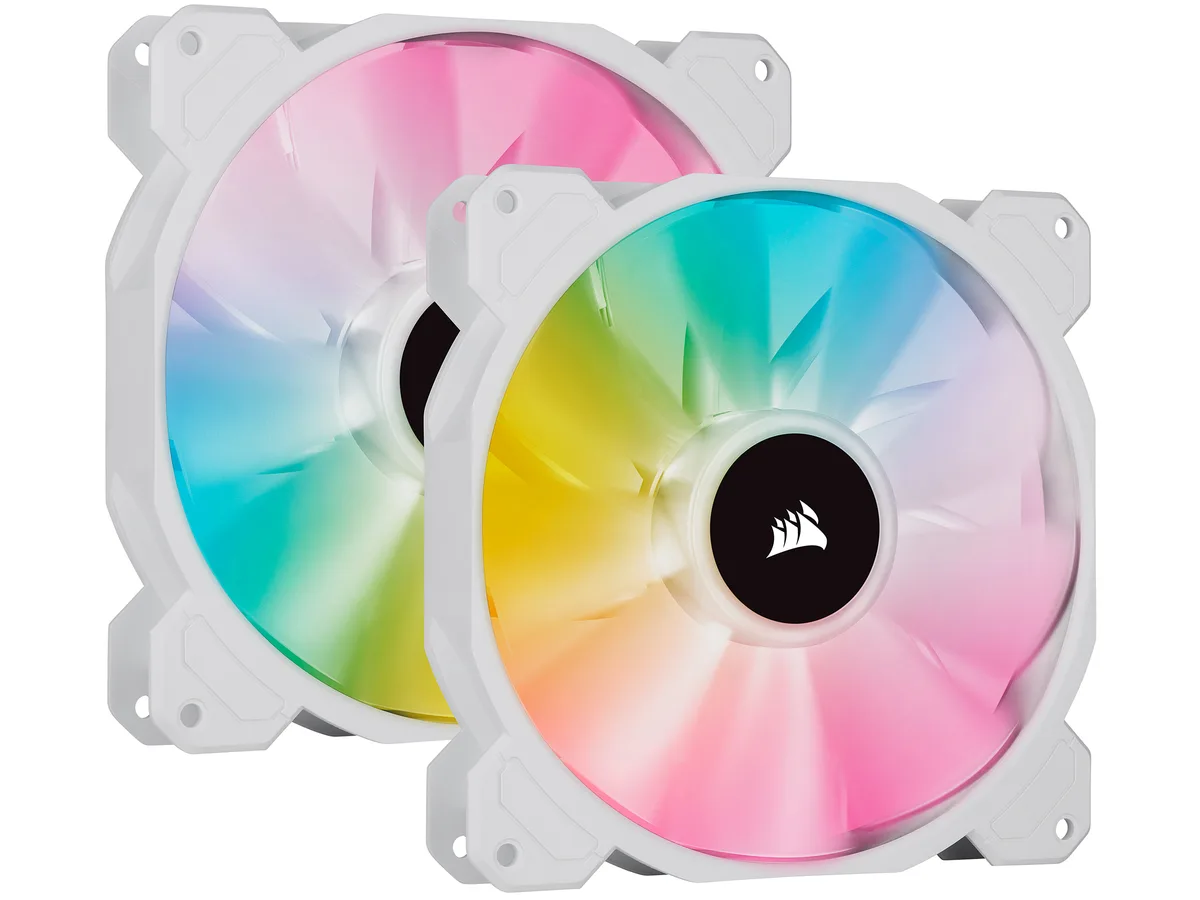 Corsair Corsair CO-9050139-WW iCUE SP140 RGB ELITE 140mm White PWM Dual Fan Kit — product photo