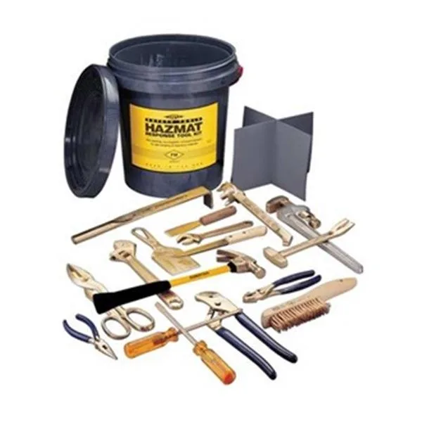 Ampco 17-piece nonsparking tool set in case, brushed metal finish