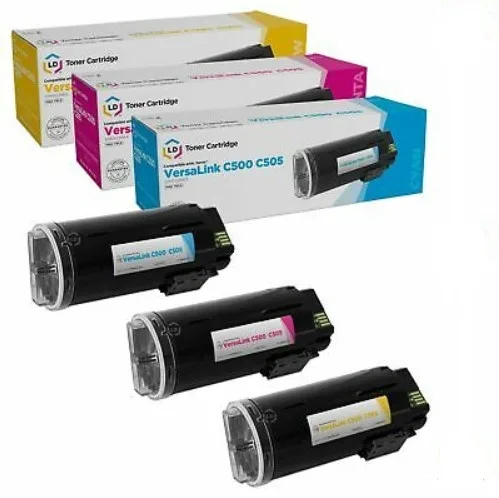 XEROX XEROX 106R03863 106R03864 106R03865 Cyan Magenta Yellow 3-Pack toner cartridges — product photo