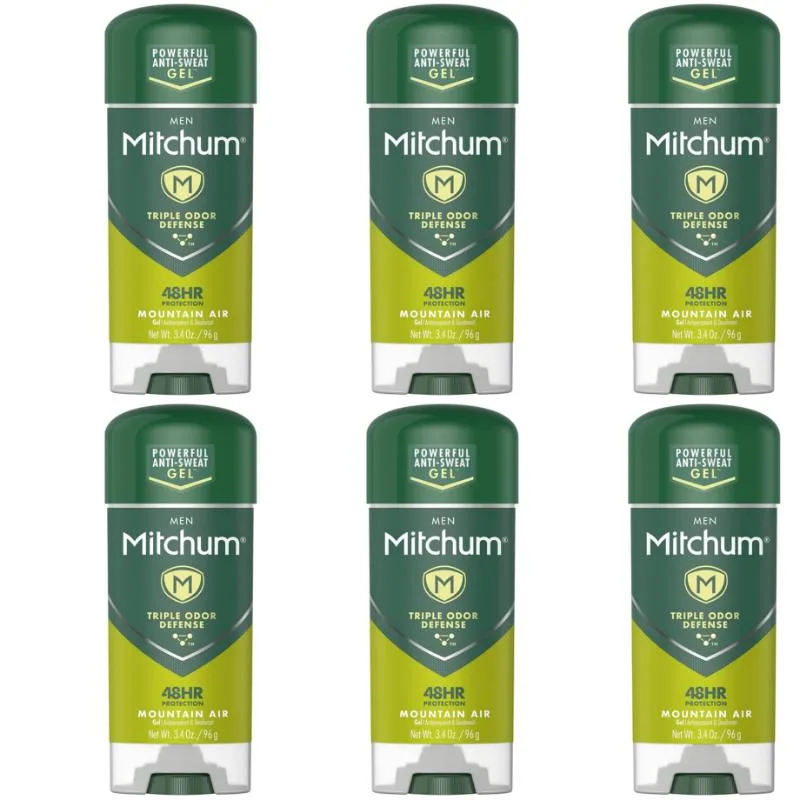 Mitchum Mitchum Antiperspirant Deodorant Gel Stick Mountain Air 3.4 oz 6 Pack skin care — product photo